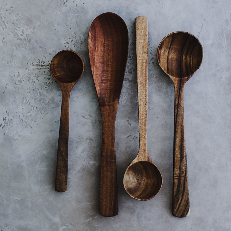 acacia spoon set