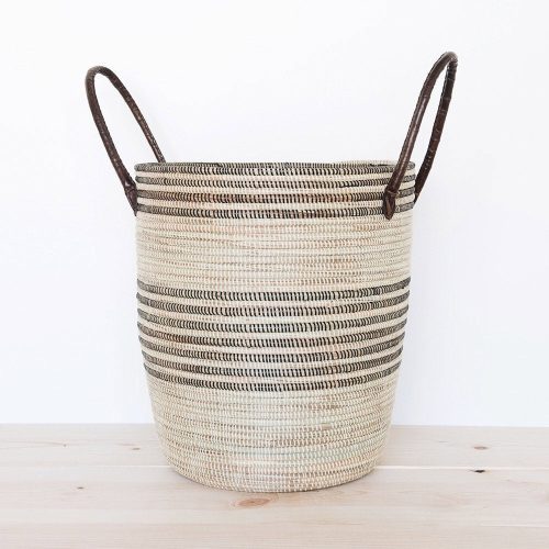 basket set with leather handles1