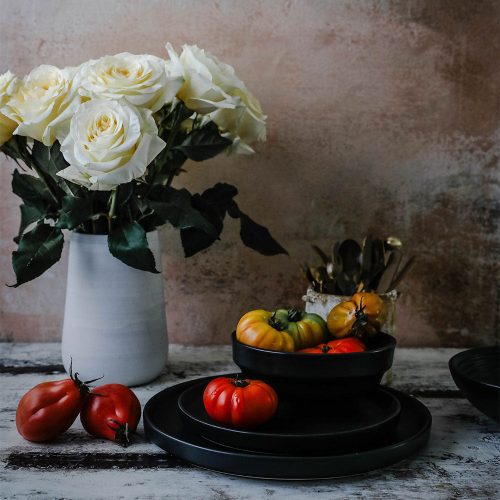 black ceramic dinnerware2