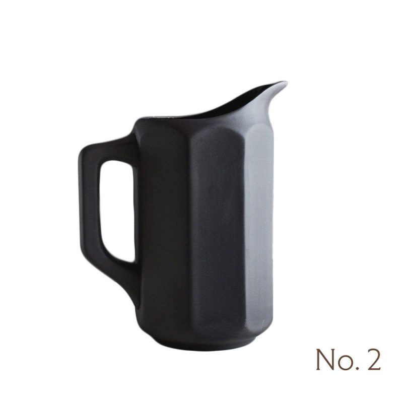 black ceramic pitcher 2