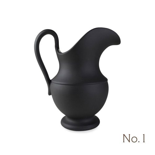 black ceramic pitcher small 1