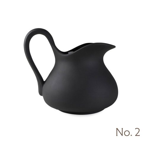 black ceramic pitcher small 2