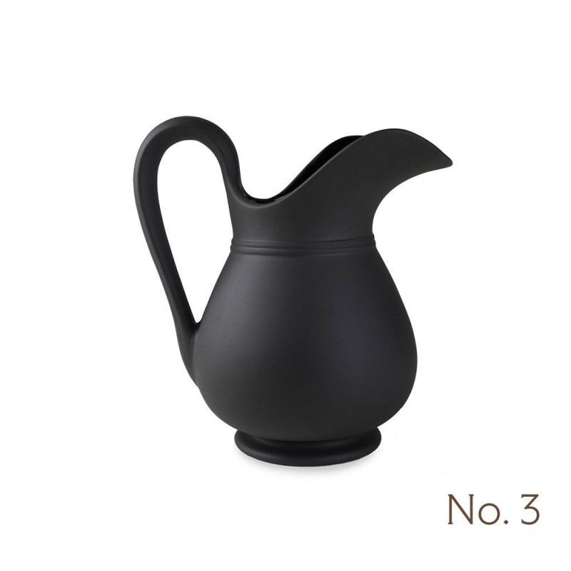 black ceramic pitcher small 3