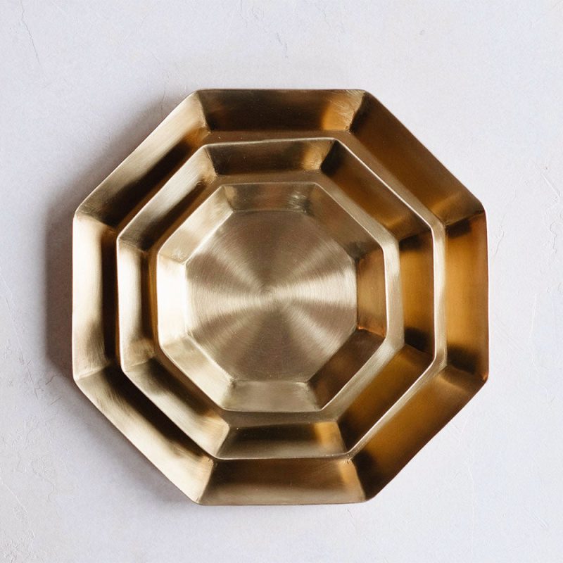 brass octagon plate