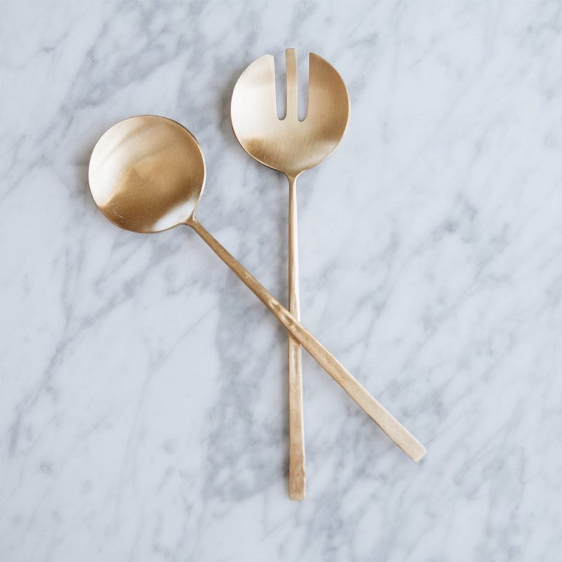 brass salad servers