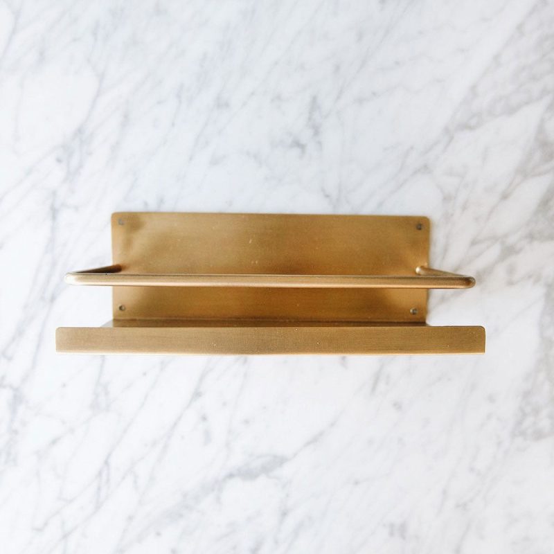 brass shelf