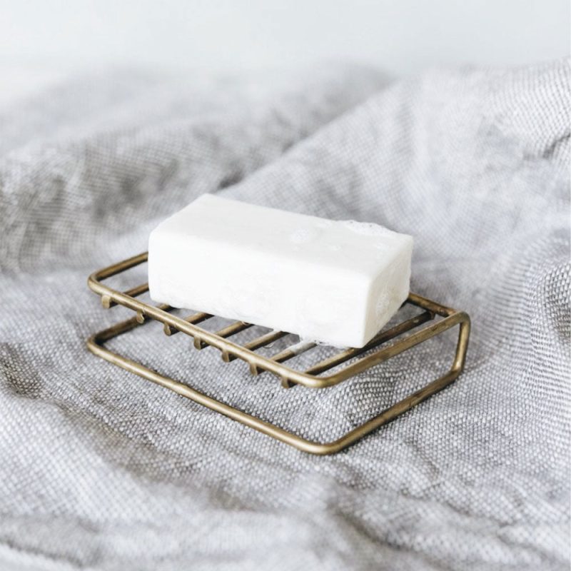 brass soap stand