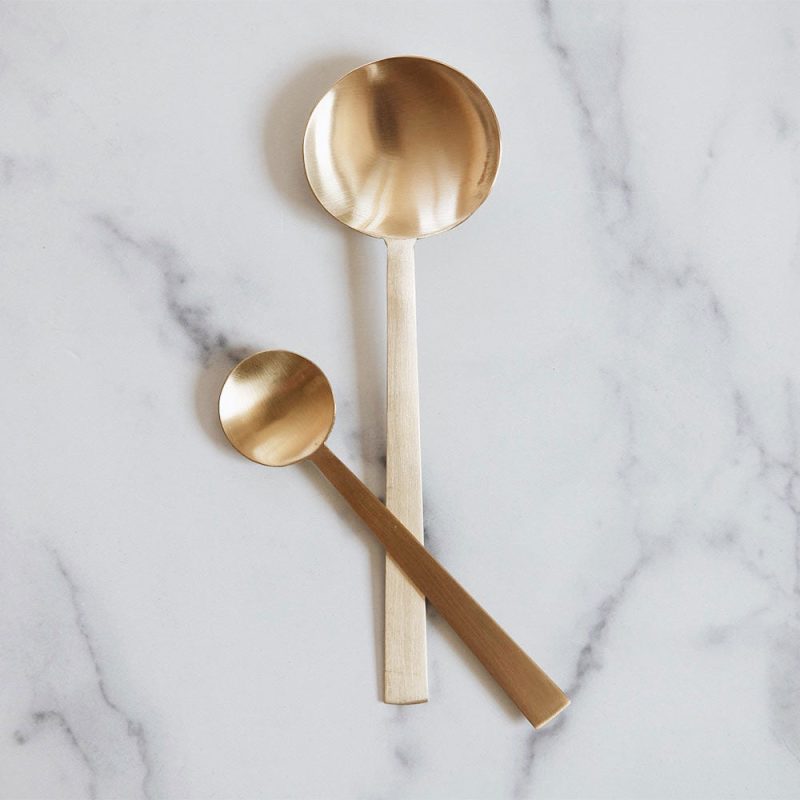 brass spoon set