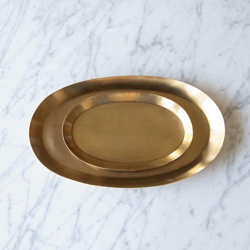 brass tray set