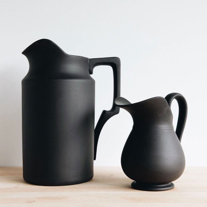 ceramic pitcher black large1