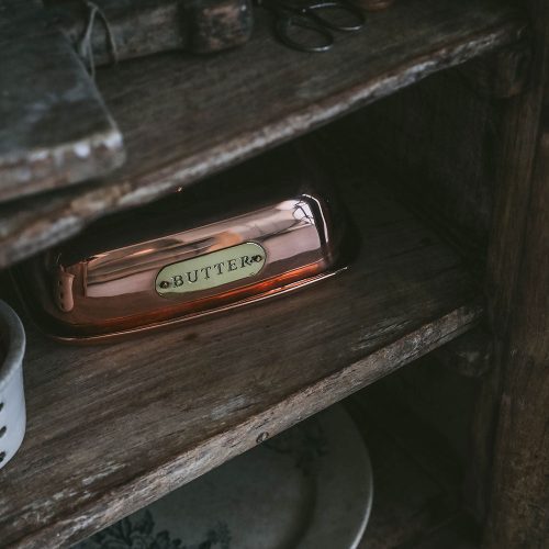 copper butter dish