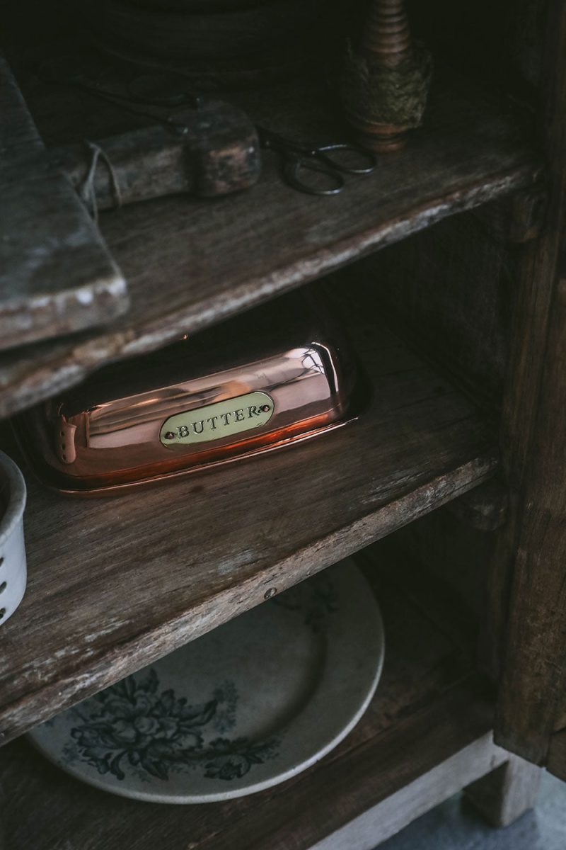 copper butter dish