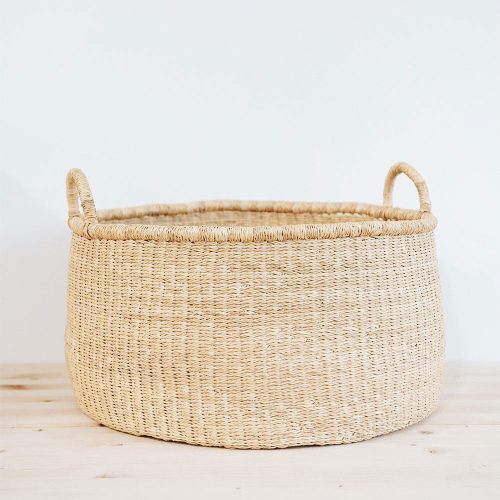 elephant grass floor basket large