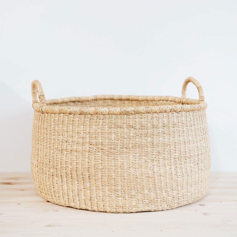 elephant grass floor basket large