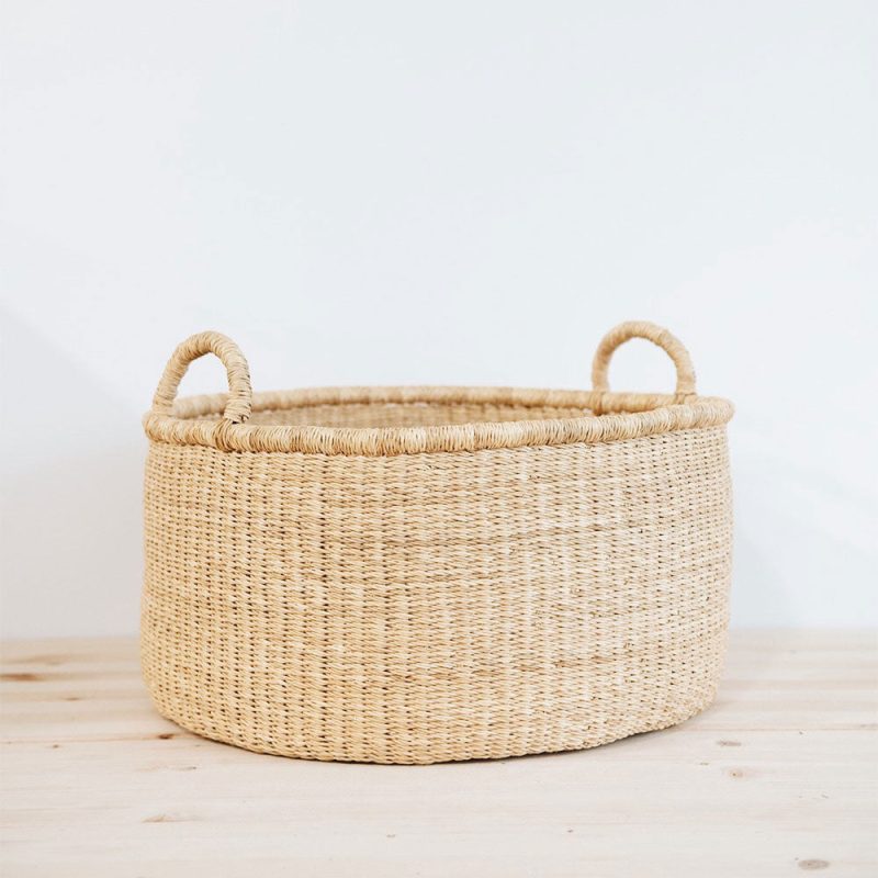 elephant grass floor basket medium