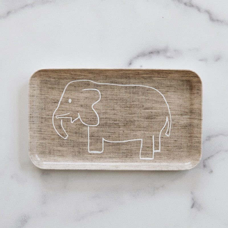 kids tray elephant natural