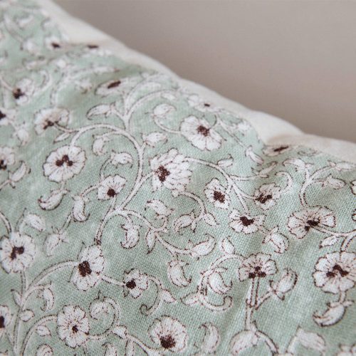 linen floral pillow cover 0231 4