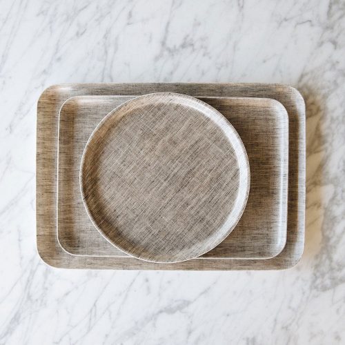 linen tray natural set