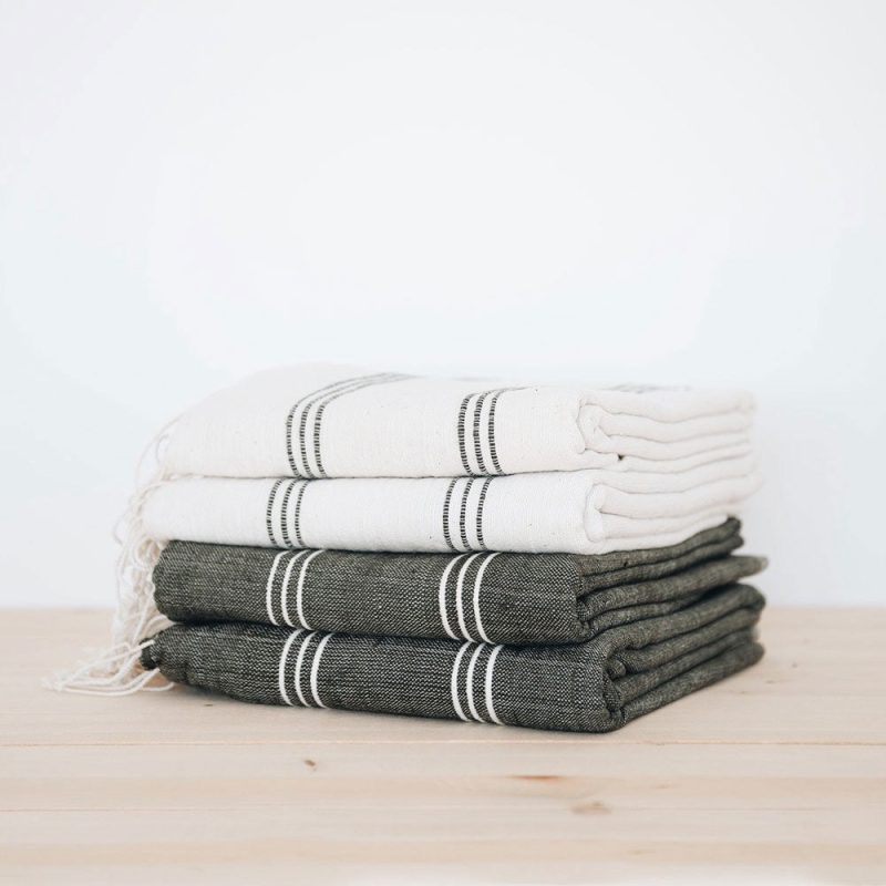 livingston towel charcoal