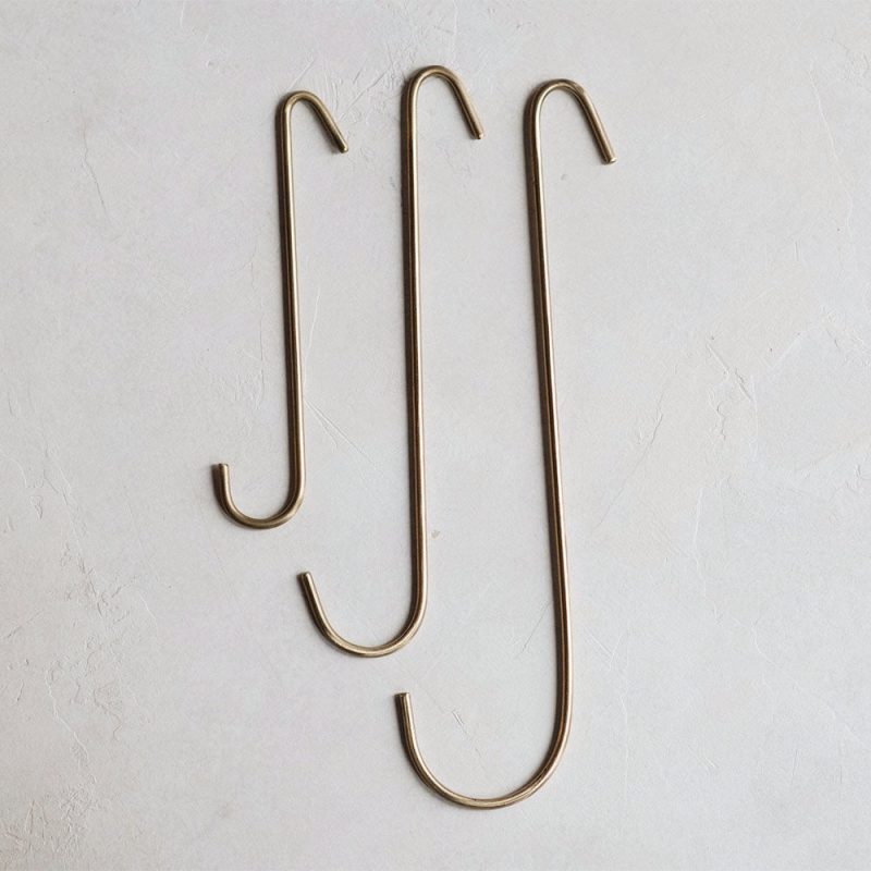 long brass hooks