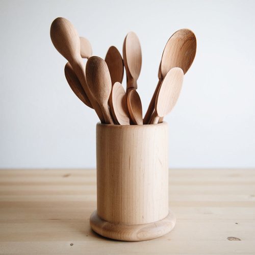 maple utensil holder