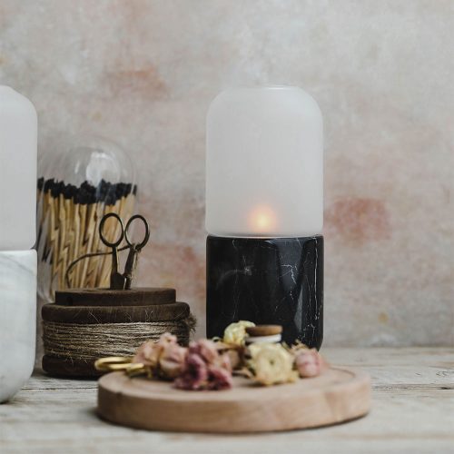 marble frosted glass candle holder3