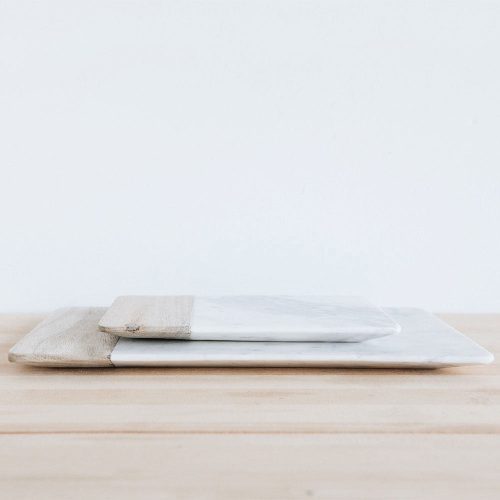 marble serving board white