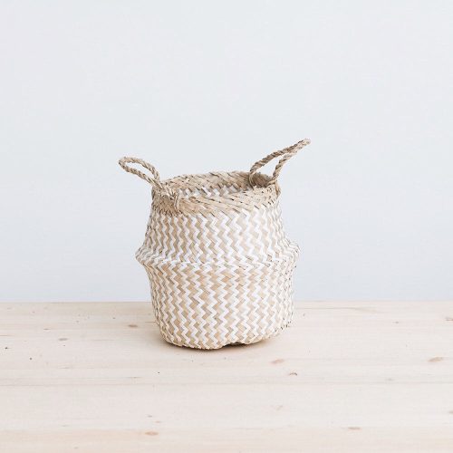 mini belly basket white zig zag1