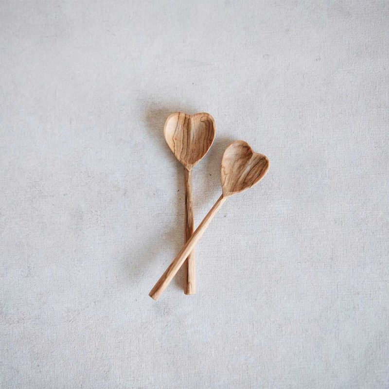 mini heart spoons