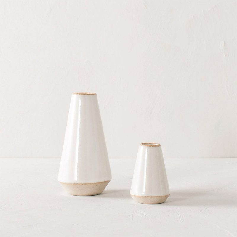 minimal classic stoneware bud vase