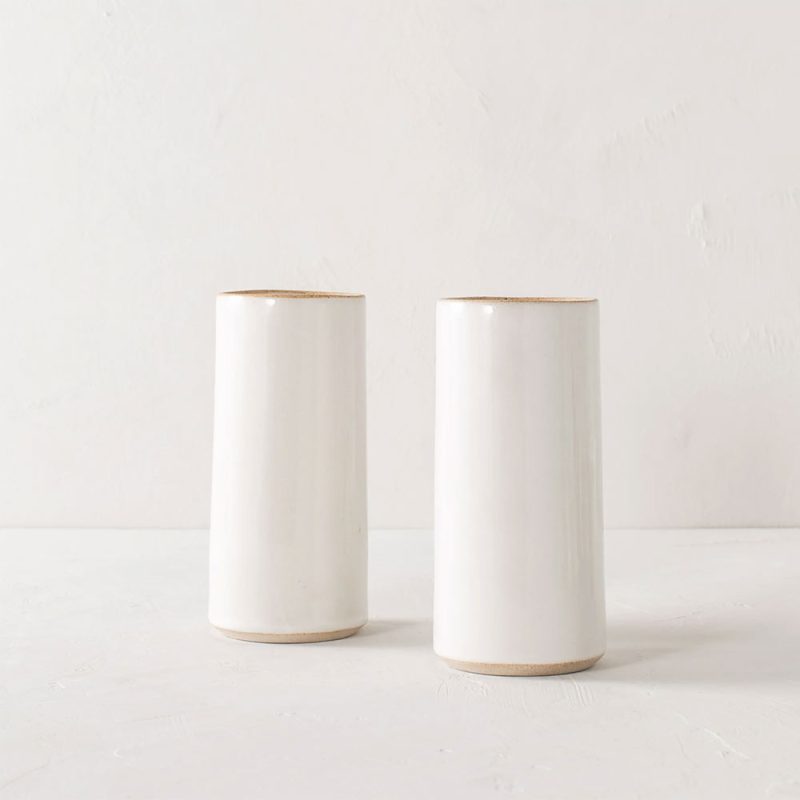 minimal classic stoneware vase tall