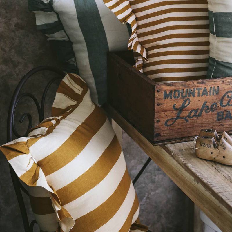 ochre striped pillow5