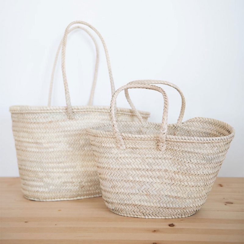 palm leaf shopper bag