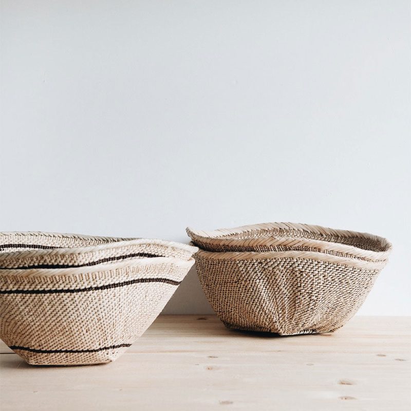 palm leaf table baskets