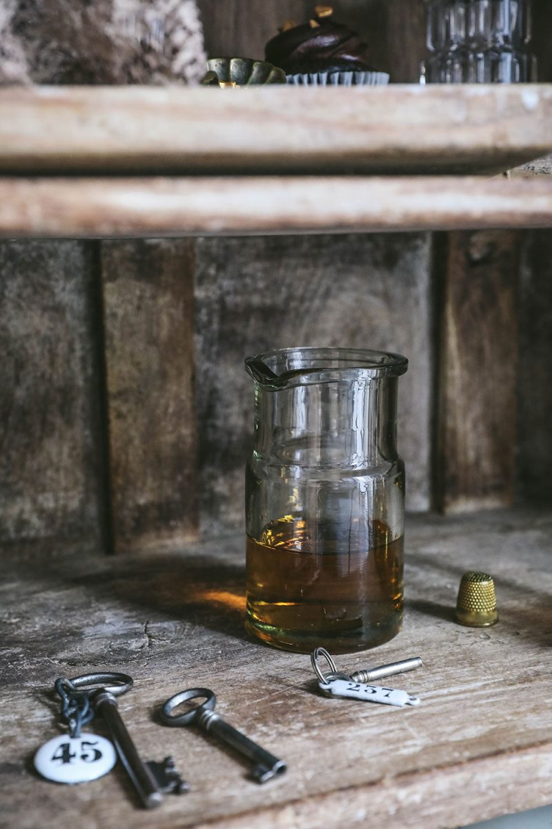 petite recycled glass carafe