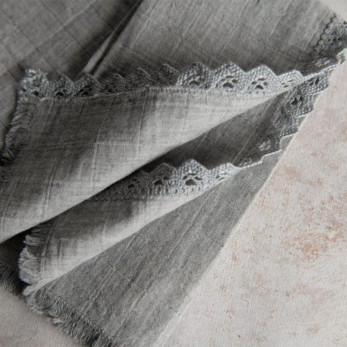 pointelle lace napkins grey1 1