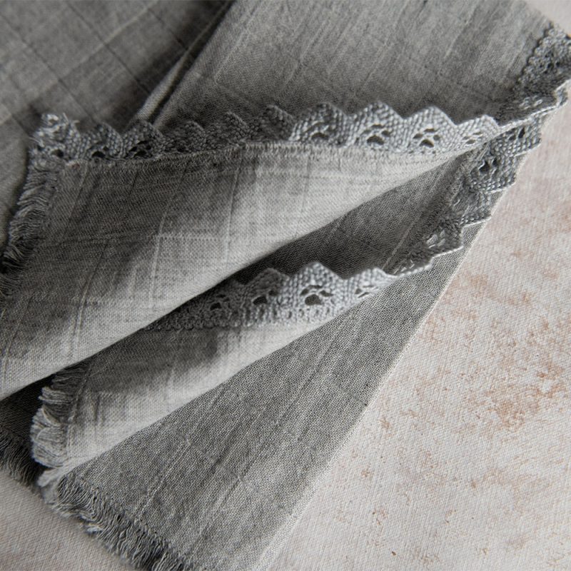 pointelle lace napkins grey1