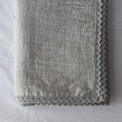 pointelle lace tablecloth grey1