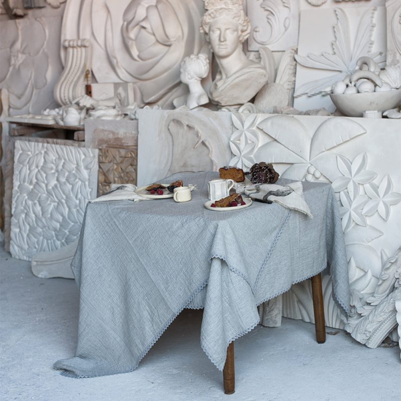 pointelle lace tablecloth grey2