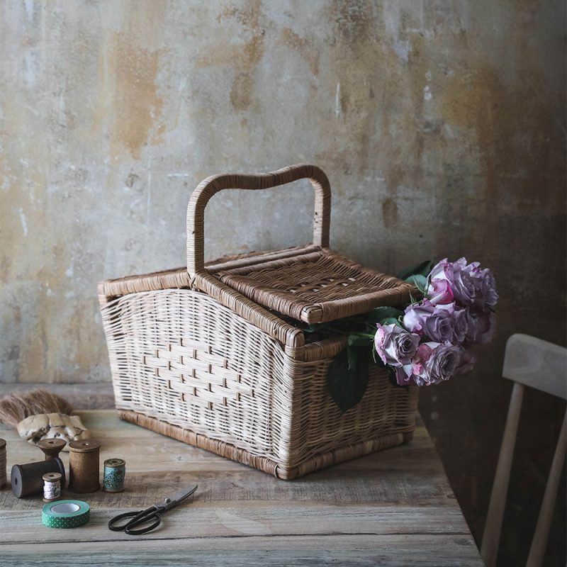 rattan picnic basket