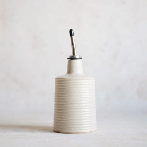 ribbed ceramic oil bottle2