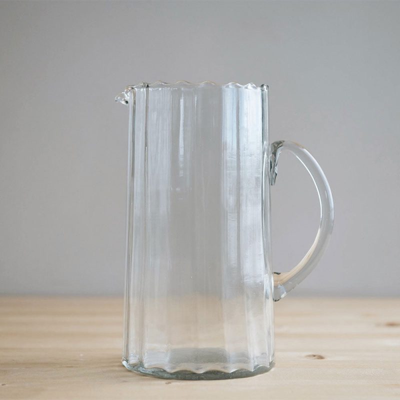 ripple glass pitcher