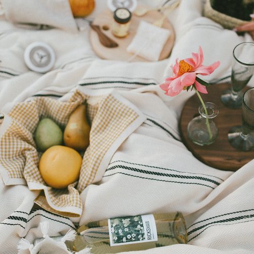 roan iris picnic linens