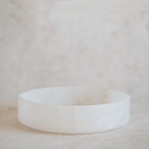 round alabaster tray