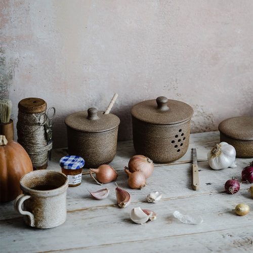 rustic ceramic honey jar1