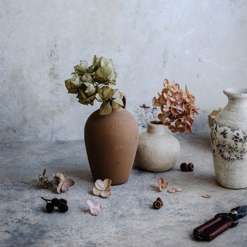 rustic clay vase trio5