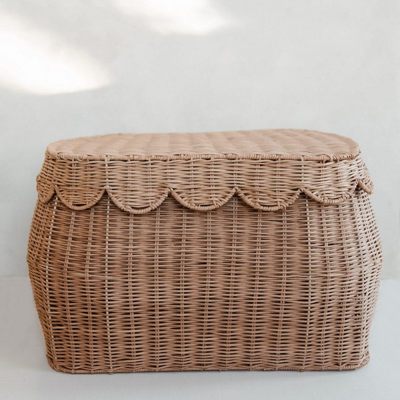 sage scalloped rattan storage basket1