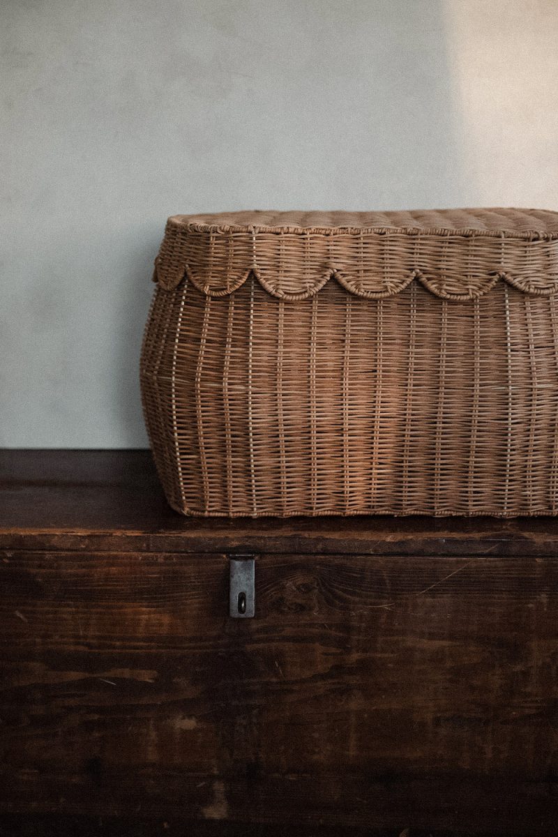 sage scalloped rattan storage basket2