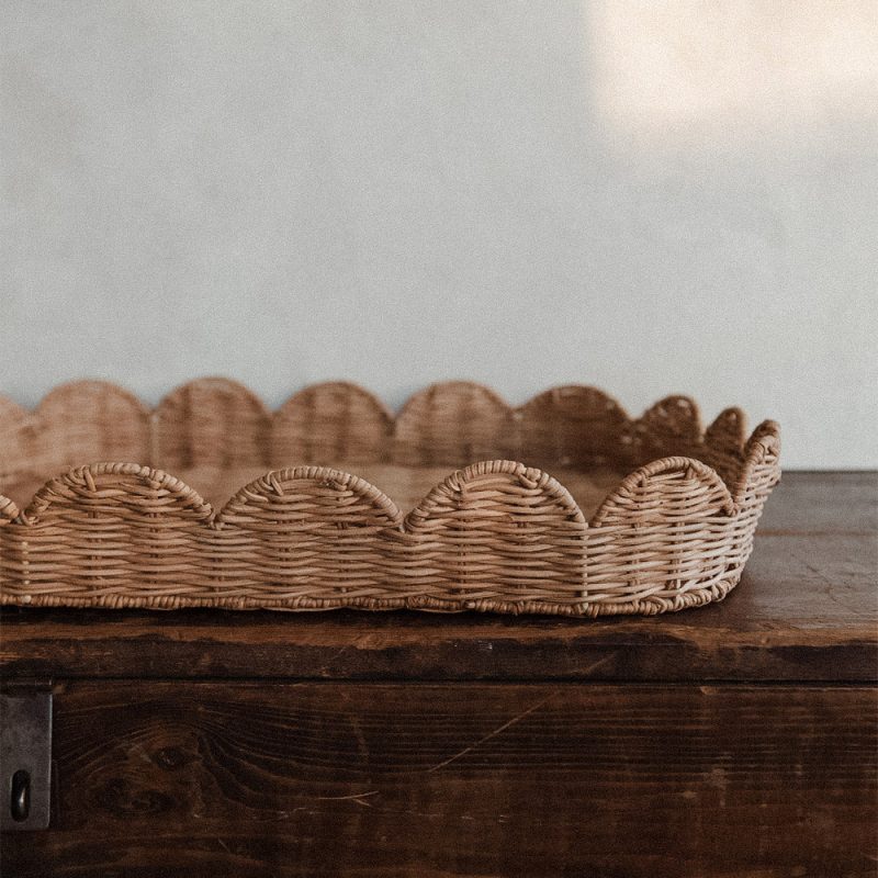 sage scalloped rattan storage basket3