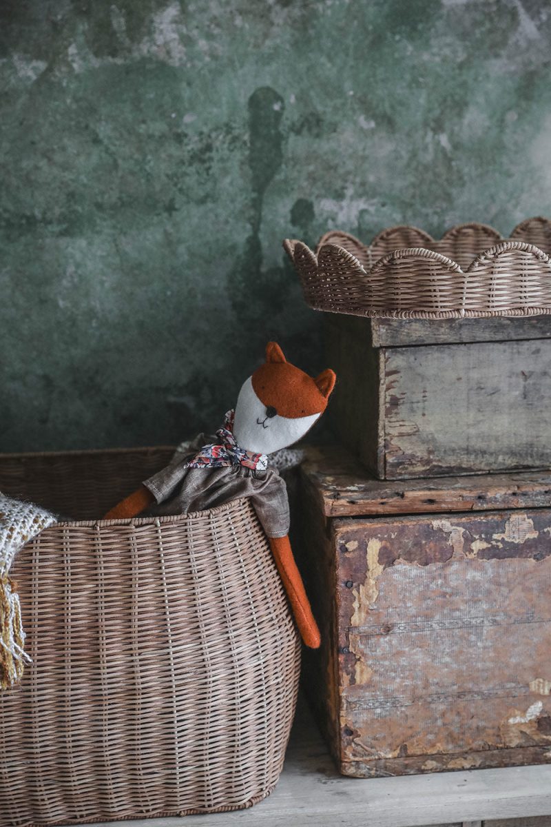 sage scalloped rattan storage basket6